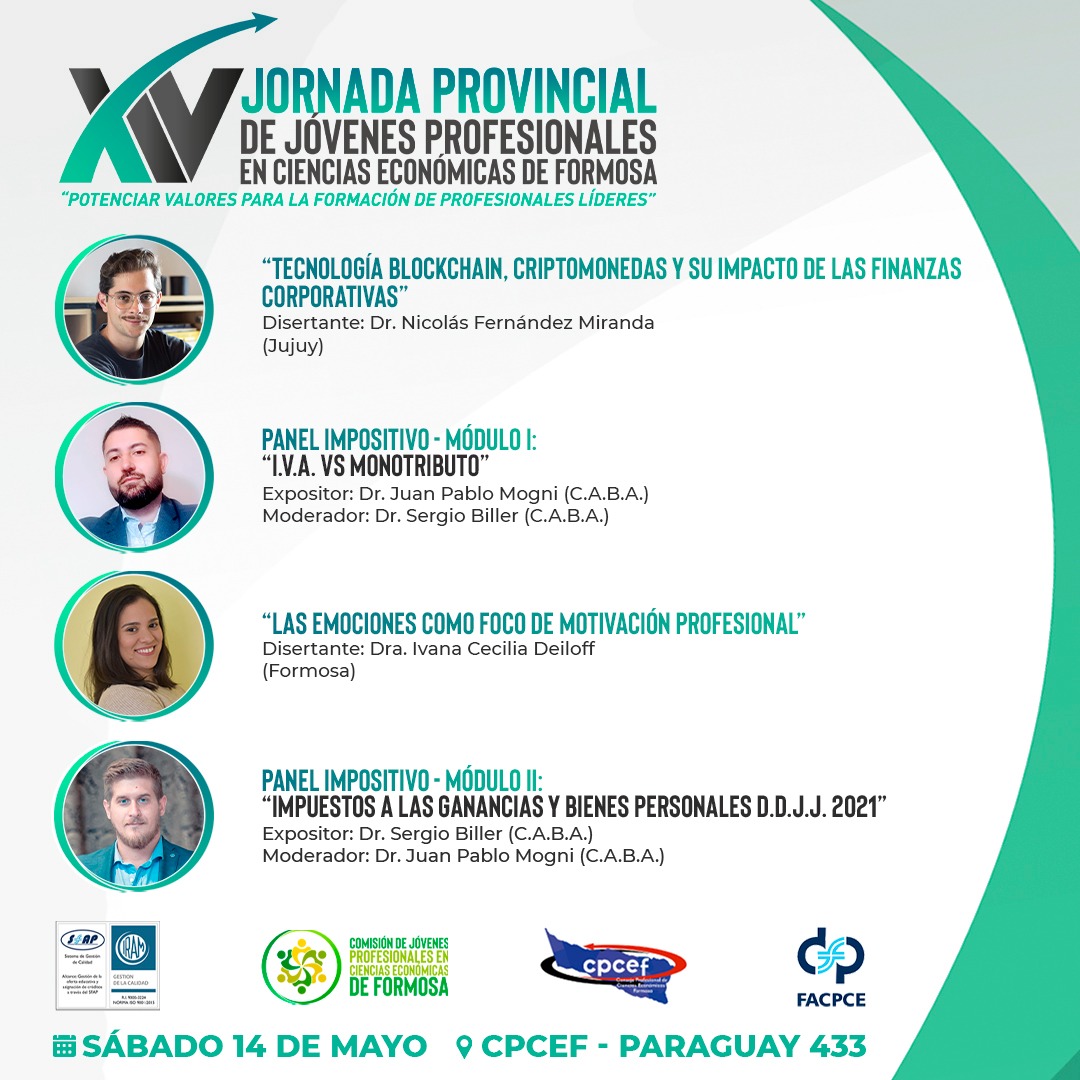 Invited to the Provincial Conference of Young Professionals in Economic Sciences Formosa
