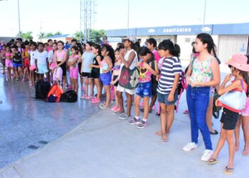 Controles de salud en la colonia de vacaciones del Parque Acuático