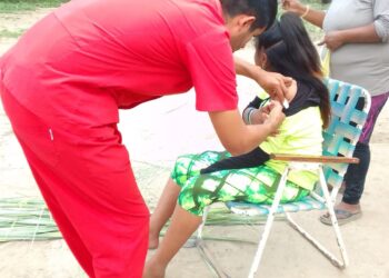 Vacunación antigripal en la colonia Chico Dawan