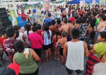 Otra gran jornada de recreación en el Parque Acuático de Las Lomitas, con masiva concurrencia