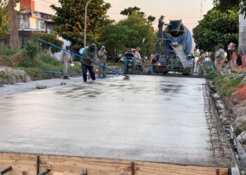 Avanza pavimentación de la calle Martín Rodríguez