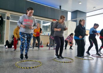 Continúan las clases de funcional en el Parque Acuático