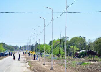 Destacan la habilitación del sistema de iluminación en San Martín Dos