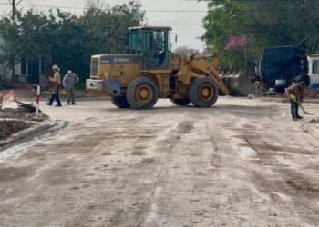 Avanza la pavimentación de la calle Martín Rodríguez