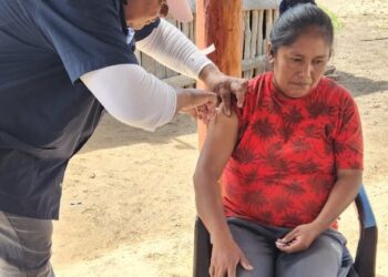 Vacunación contra el dengue en Fortín Lugones y la colonia originaria Chico Daguaan