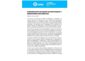 Repudio y condena categórica a la intervención militar de Estados Unidos contra Venezuela