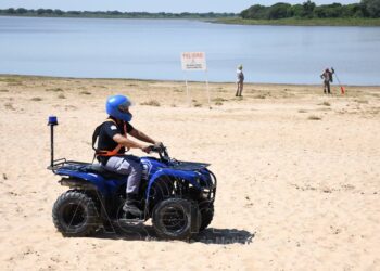 La Unidad Especial Policía Ecológica de Formosa trabaja sin descanso en esta temporada de Laguna Oca