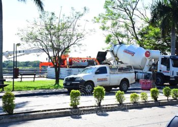 Finalizó en la Costanera capitalina la primera etapa de las obras del muro de contención