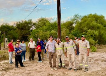 Llegó el tendido eléctrico a San Roque