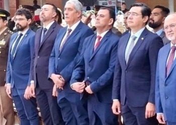 El jefe de Gabinete Ferreira acompañó el acto por un nuevo aniversario de la ciudad de Alberdi