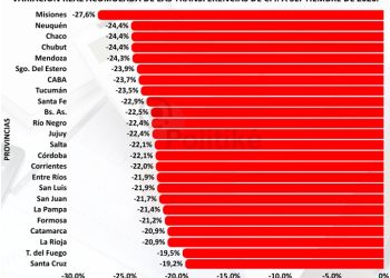 Hasta septiembre, Formosa sufrió una caída del -21,17% acumulada en la evolución real de Coparticipación Federal de Impuestos